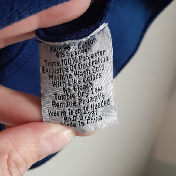 Johnny Was French Terry 3/4 Sleeve Embroidered Pullover Sweatshirt-Style Size S - Picture 8 of 10